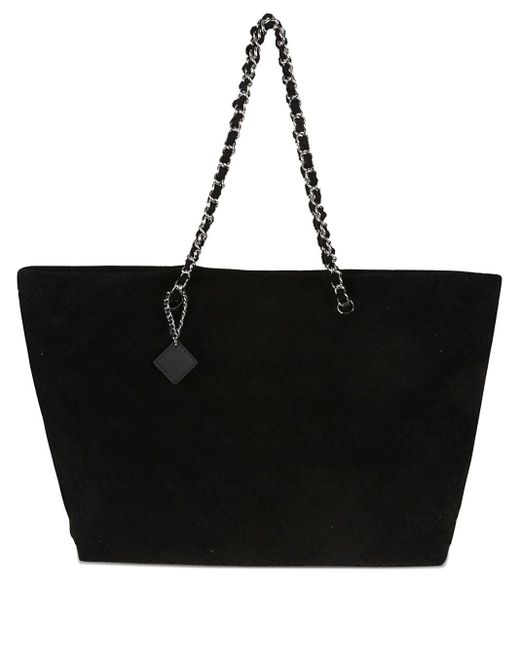 Tory Burch Black Ella Tote Bag Mit Kettenriemen