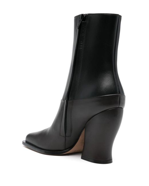 Loewe Black Two-Colour Wave Ankle Boots