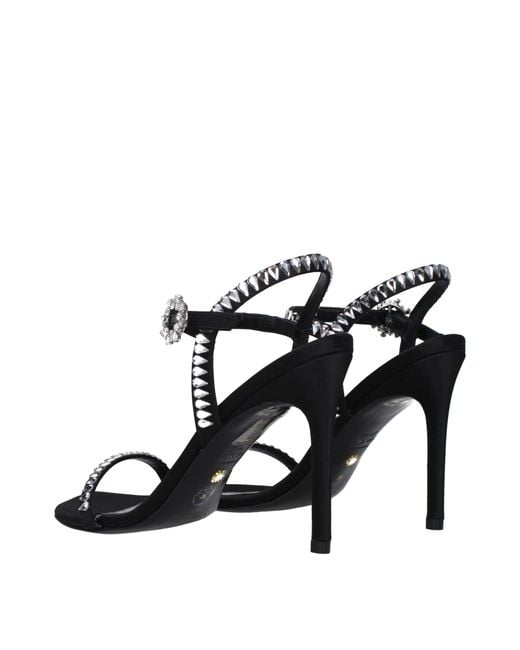 Stuart Weitzman Black Sandalen Frauen Satin schwarz