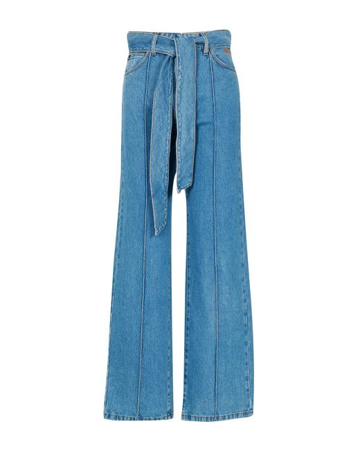 Jeans Mezclilla Mediana MSGM de color Blue
