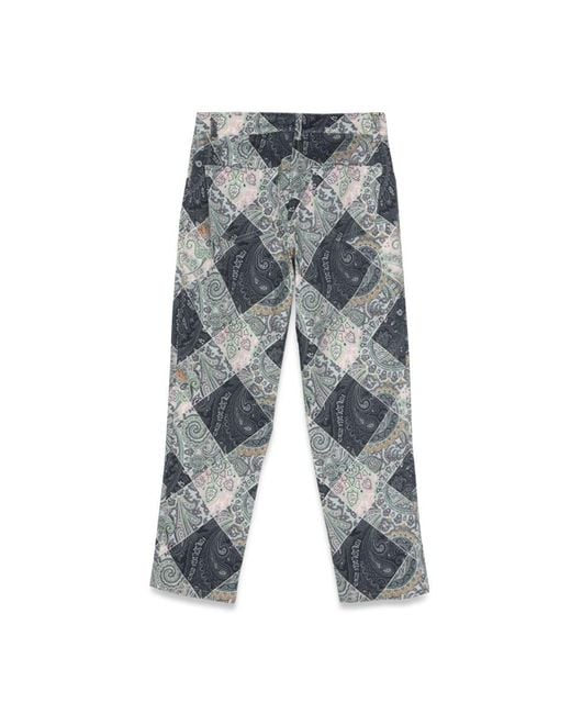 Etro Gray Fabric Pants
