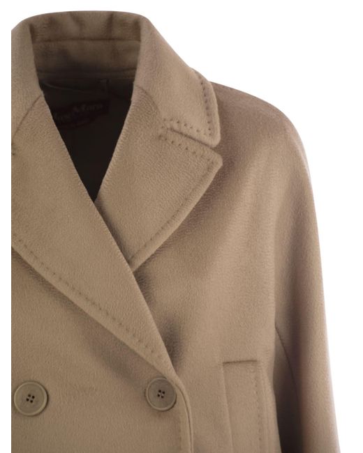 Max Mara Max Mara Studio Sheree Virgin Wool Caban in het Natural