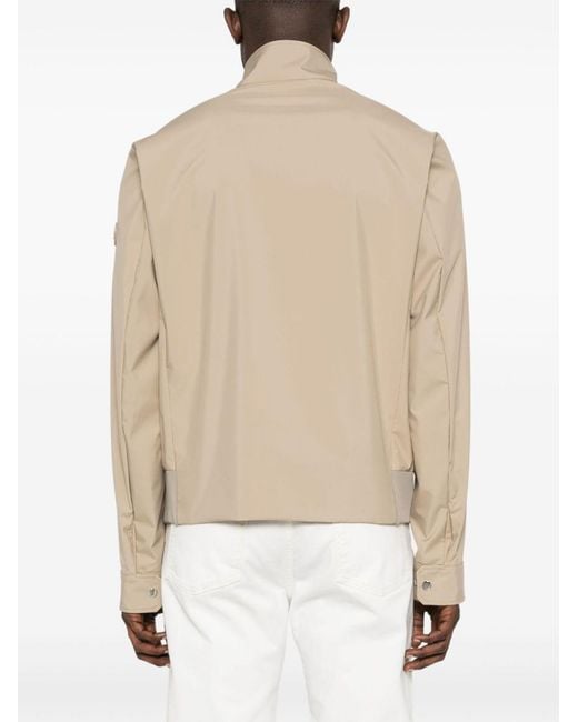 Moncler Natural Chaberton Appliqué-Logo Jacket