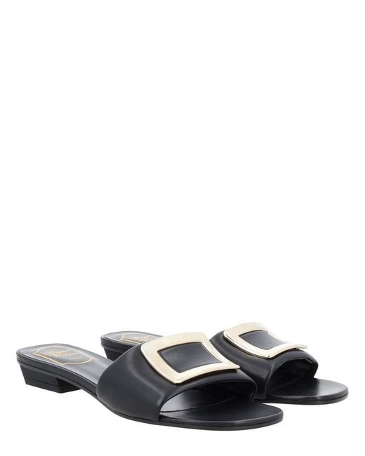 Roger Vivier White Mule Sandal Belle Leather