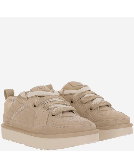 Ugg Brown Sneakers Pelle Tessuto Gomma