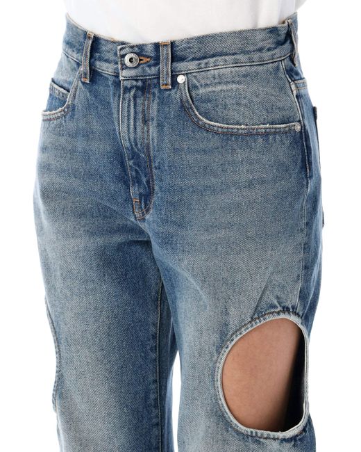 Off-White c/o Virgil Abloh Uit Witte Jeans Blauw in het Blue