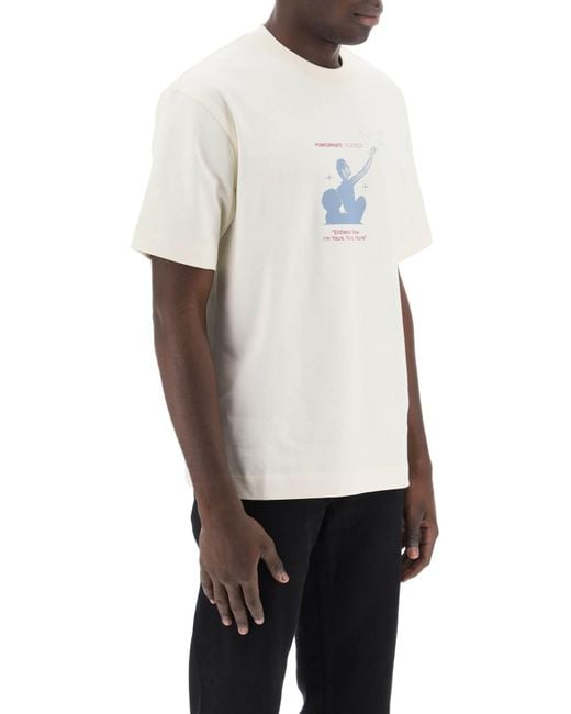Closed Geschlossenes T -Shirt mit Grafikdruck in White für Herren