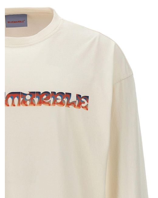 T-shirt Bluemmarble 'Trippy Leaves' Bluemarble en coloris White