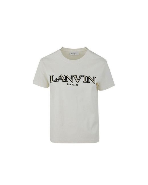 Lanvin Gray Curb Logo T -Shirt