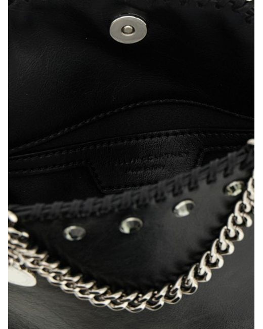 Stella McCartney Black Falabella Tiny Bag Crackle