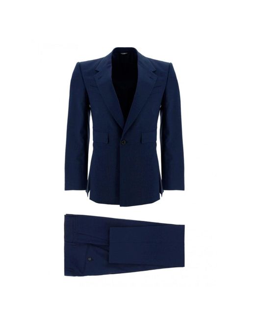 Dolce & Gabbana Blue Wool Suit for men