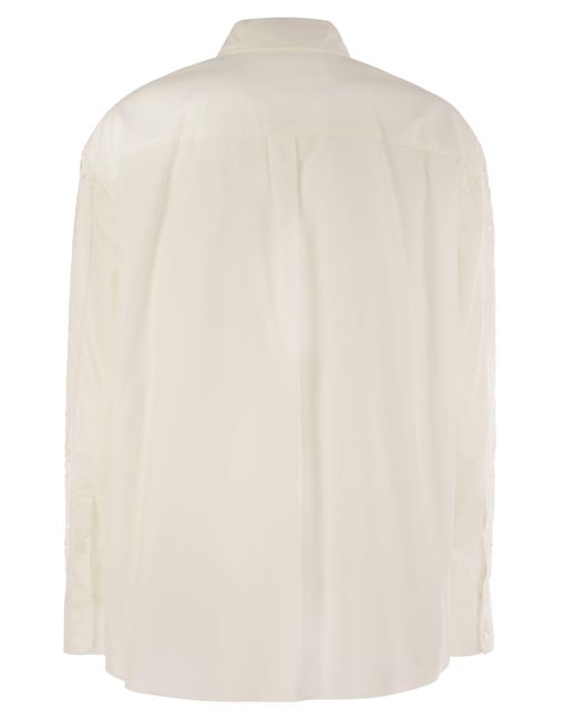 Weekend by Maxmara White Weekend Max Mara Elmi Embroidered Soft Poplin Shirt