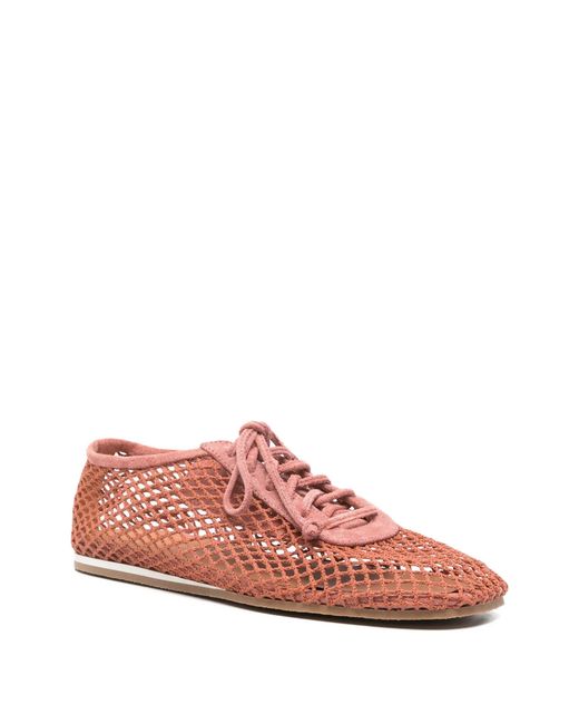 Forte_forte Pink Stringata Rete Cotone Suola Gomma
