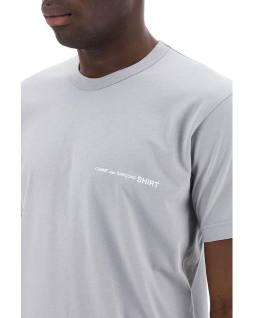 Comme des Garçons Logo Print T -shirt in het Gray voor heren