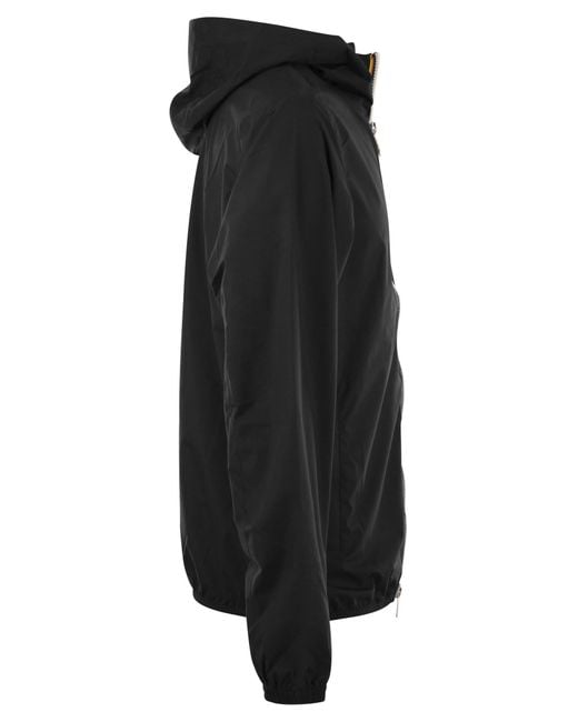 K-Way Jack Stretch Hooded Jacket in het Black voor heren