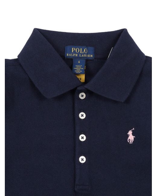 Polo Ralph Lauren Blue Ss Polo Shir-Tops-Knit Cotton Elastane Short Sleeves