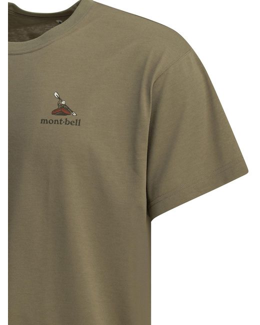 Montbell Green Polyester T-Shirt