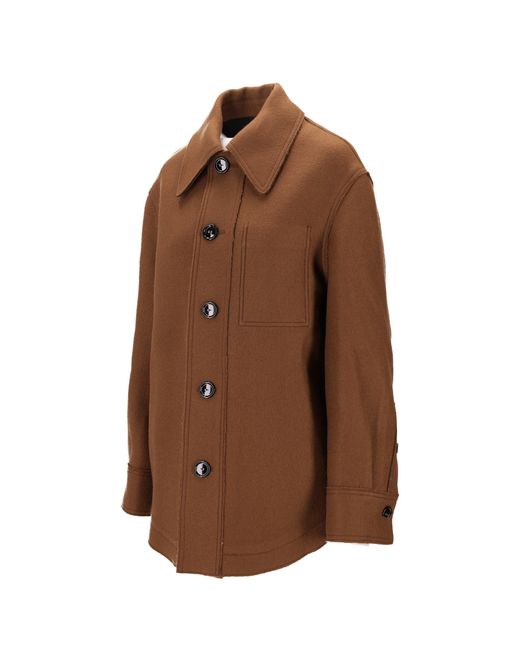 AMI Veste Boutonnee in het Brown