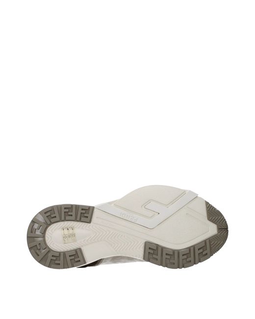 Fendi Gray Sneakers Flow Fabric for men