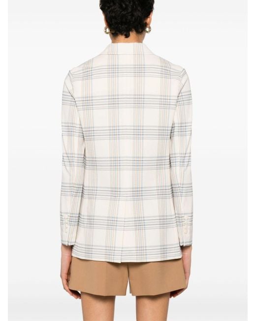 Circolo 1901 White Cotton Double Breasted Jacket