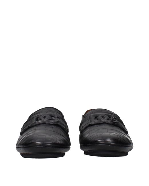 Dolce & Gabbana Black Dolce&Gabbana Moccasins Leather