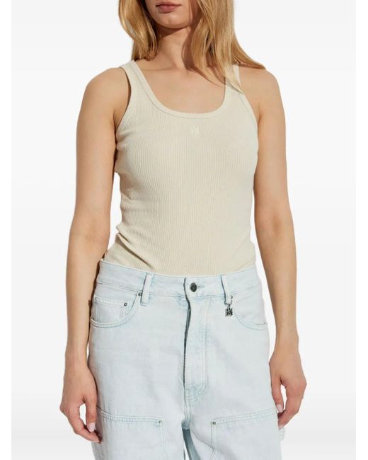 Amiri Geribbelde Tanktop in het Natural