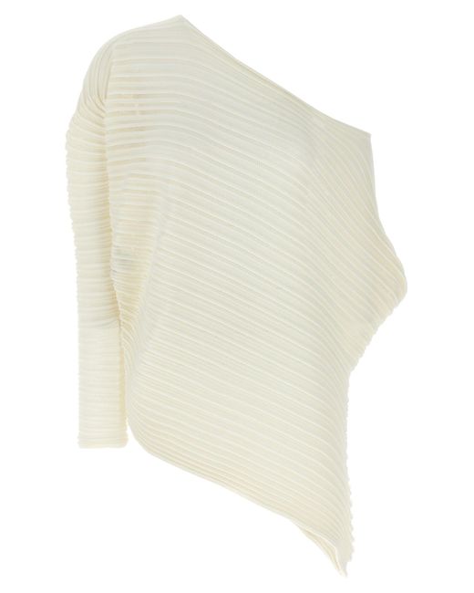 Issey Miyake 'stream' Top in het White