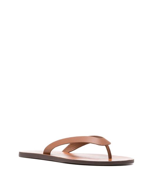 Manebí Lederen String Sandalen in het White