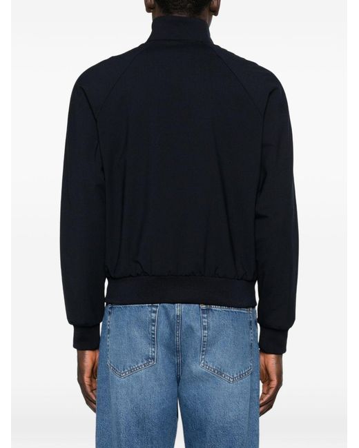Emporio Armani Black Wool Blend Bomber Jacket for men