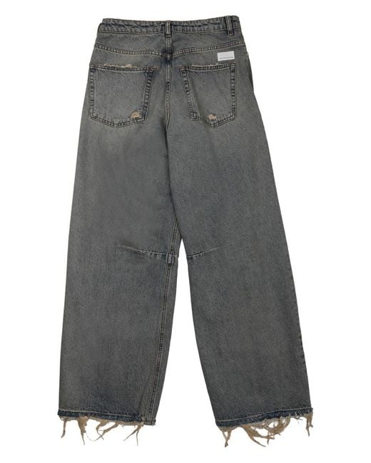Nine:inthe:morning Gray Cotton Trousers
