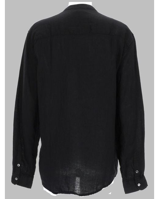 P.A.R.O.S.H. Black P. A.R. O. H. Embroidered Linen Shirt For