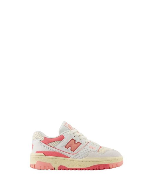 New Balance Pink Kids Lifestyle Shoe Desert Leather/Textile