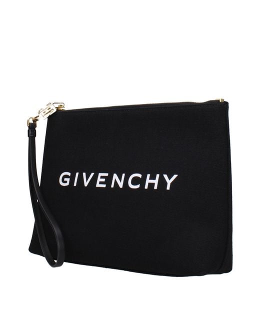 Givenchy Black Pochette Donna Tessuto Nero for men