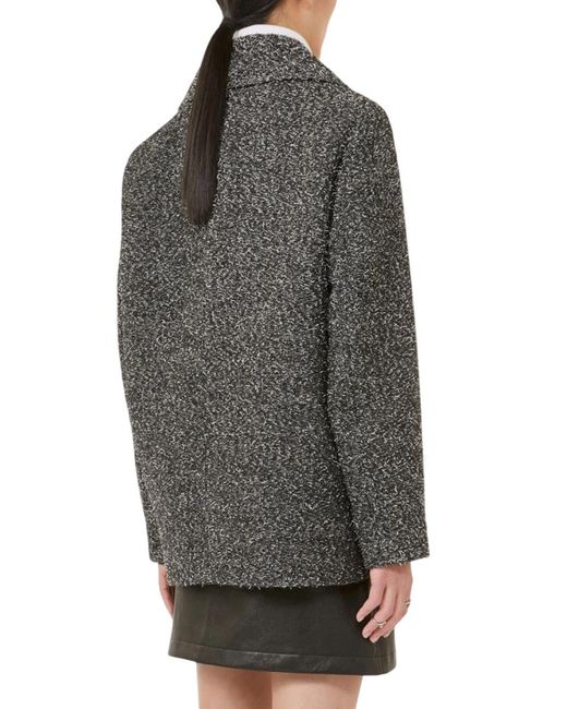 Sportmax Gray Double-Breasted Wool Jacket