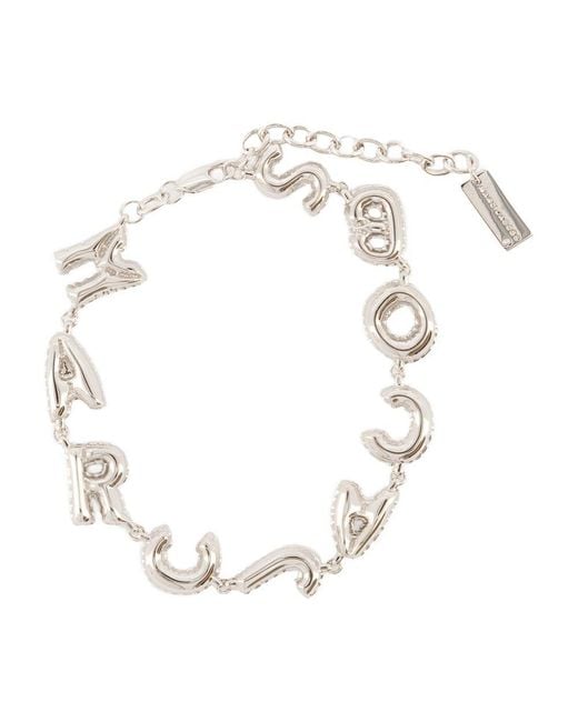 Marc Jacobs Ballonarmband Metaal Zilver in het Metallic