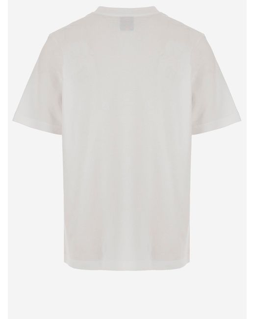 Casablanca White Cotton Logo T-Shirt for men