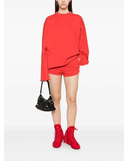 Entire studios Red Micro Shorts Cherry