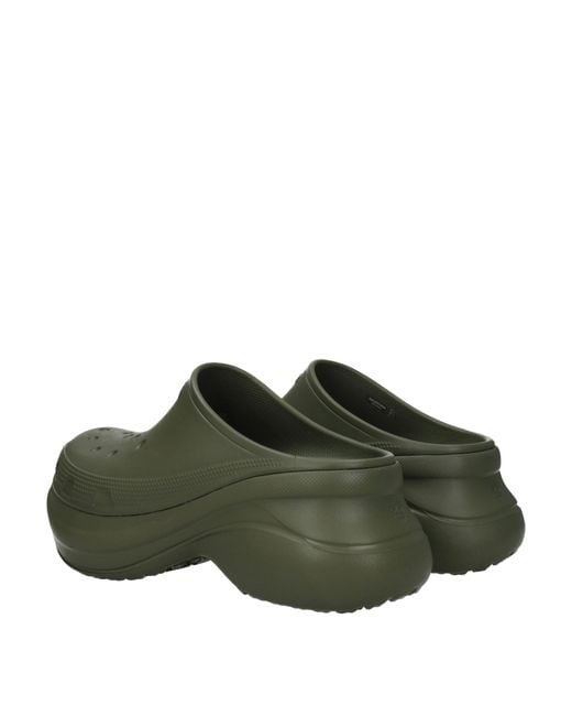 Balenciaga Slippers En Hoeven Crocs Man Rubbergroen/persimmon in het Green voor heren
