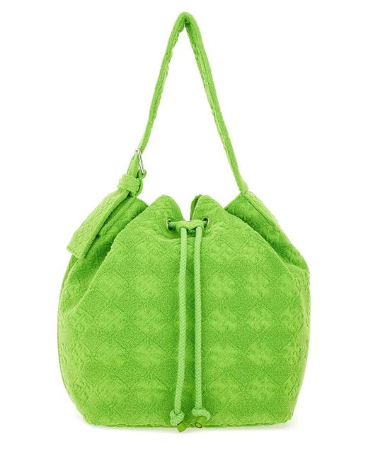 Tory Burch Übergroße "T Monogramm" Eimerbeutel in Green für Herren