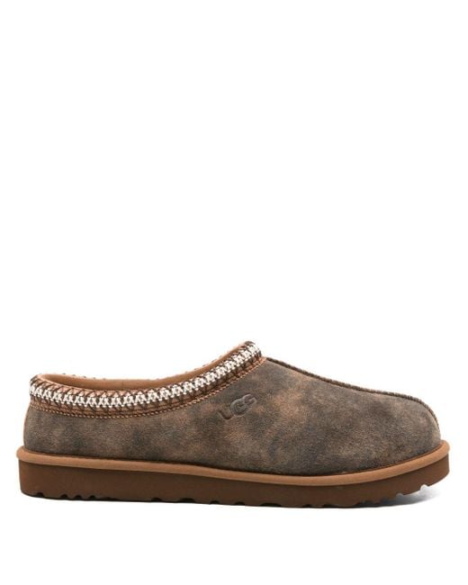 Ugg Brown Tasman Baxter Slippers With Braid