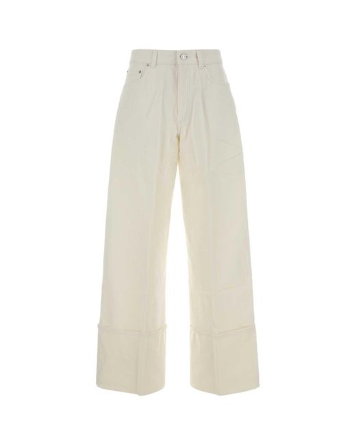 Givenchy White Denim Wide-leg Jeans