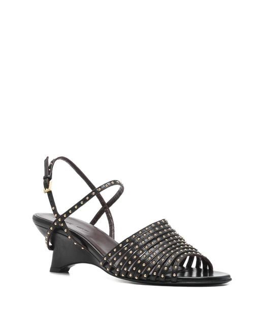 Khaite White Drew Sandal W/ Studs 55