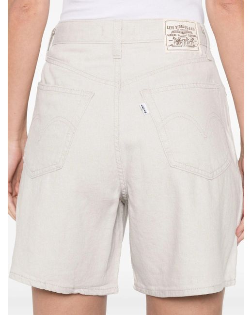 Levi's White High-Rise Shorts