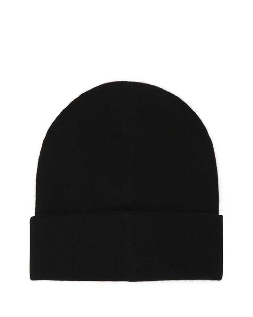 McQueen Black Cashmere Beanie Hat