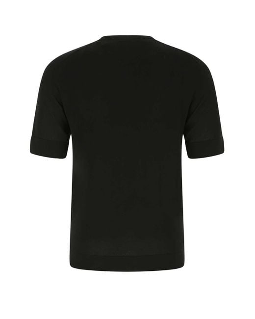 PT Torino Black Cotton Blend T Shirt for men