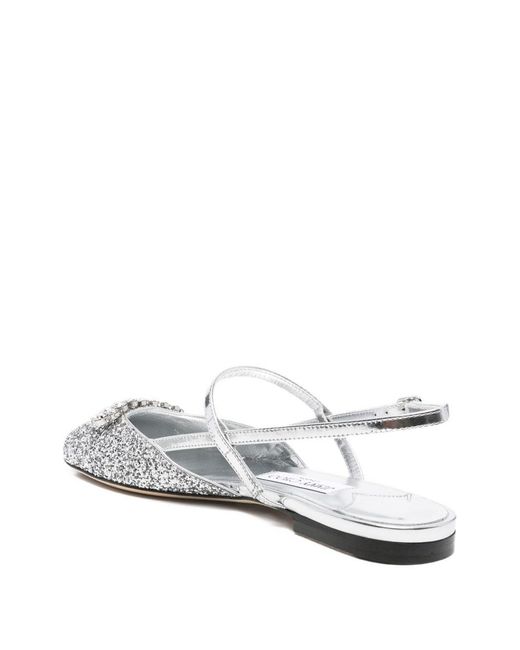 Sandales Pailletées Belinda À Bride Arrière Jimmy Choo en coloris White