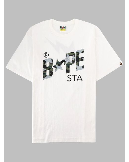 A Bathing Ape Gray T Shirt Con Stampa