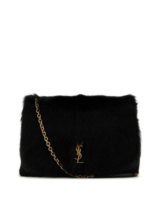 Saint Laurent Black Shearling Jamie 4.3 Shoulder Bag