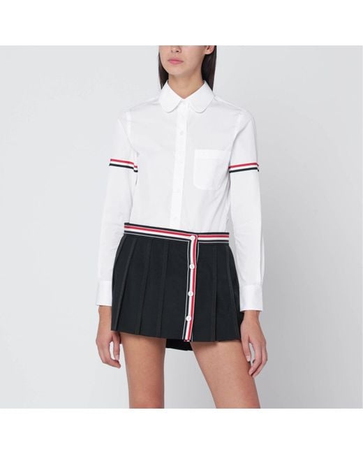 Thom Browne White Cotton Poplin Shirt