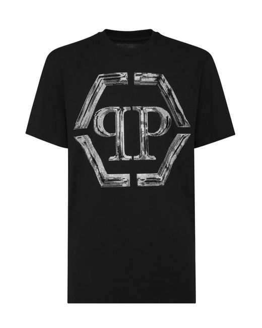 Philipp Plein T Shirts En Polos Zwart in het Black